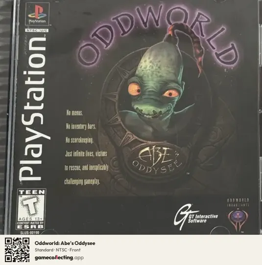 Oddworld: Abe's Oddysee PlayStation, NTSC box front