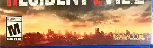 Resident Evil 2, the ESRB box on its front