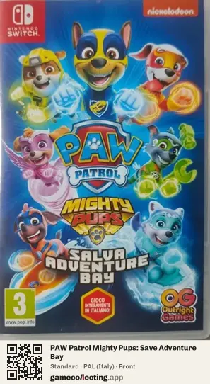PAW Patrol Mighty Pups: Save Adventure Bay Nintendo Switch, Italy box front