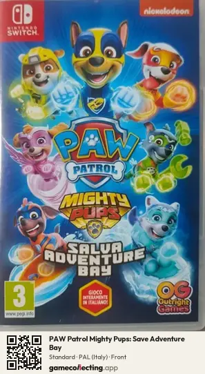 PAW Patrol Mighty Pups: Save Adventure Bay Nintendo Switch, Italy box front