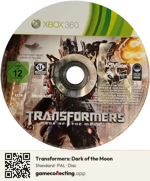 Transformers: Dark of the Moon Xbox 360, PAL disc