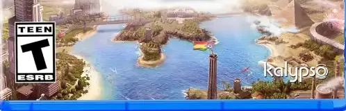 Tropico 6, the ESRB box on its front