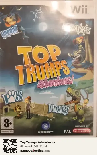 Top Trumps Adventures Nintendo Wii, PAL box front