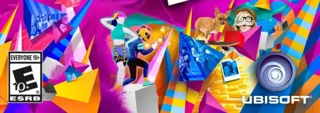 Just Dance 2016, the ESRB box on its front