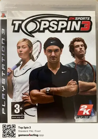 Top Spin 3 PlayStation 3, PAL box front