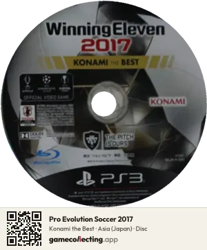 Pro Evolution Soccer 2017 PlayStation 3, Asia disc