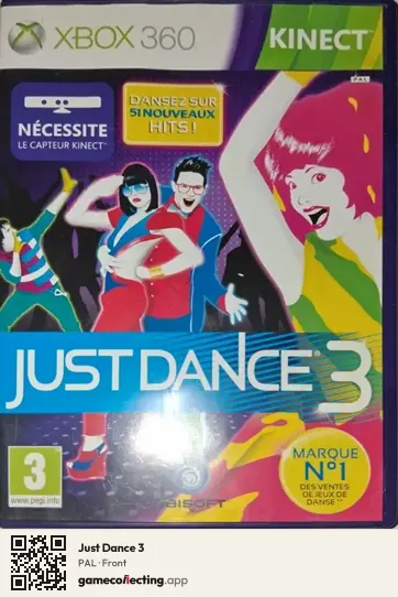 Just Dance 3 Xbox 360, PAL box front
