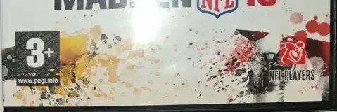 Madden NFL 10, the PEGI square on its front
