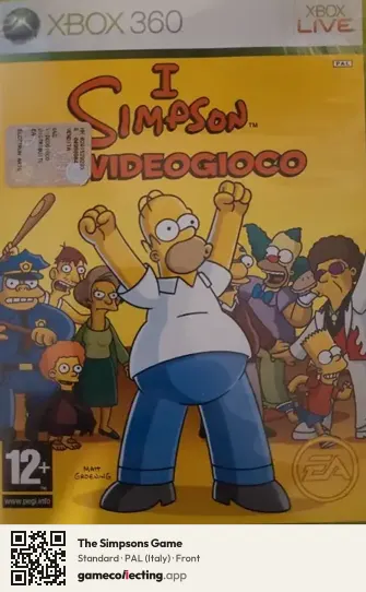 The Simpsons Game Xbox 360, Italy box front