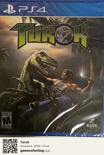 Turok PlayStation 4, NTSC box front