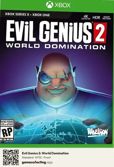Evil Genius 2: World Domination Xbox Series X, NTSC box front