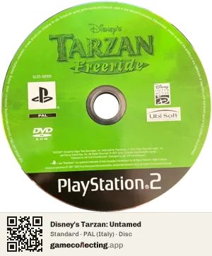 Disney's Tarzan: Untamed PlayStation 2, PAL disc