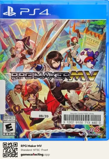 RPG Maker MV PlayStation 4, NTSC box front