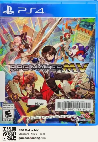 RPG Maker MV PlayStation 4, NTSC box front