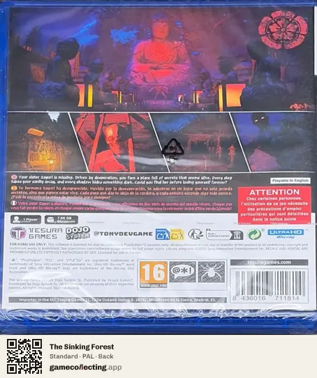 The Sinking Forest PlayStation 5, PAL box back
