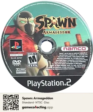 Spawn: Armageddon PlayStation 2, NTSC disc