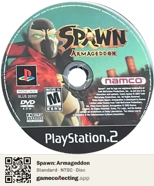 Spawn: Armageddon PlayStation 2, NTSC disc