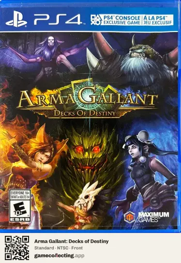 Arma Gallant: Decks of Destiny PlayStation 4, NTSC box front