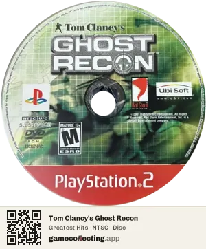 Tom Clancy's Ghost Recon PlayStation 2, NTSC disc