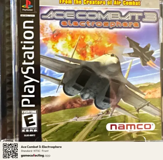 Ace Combat 3: Electrosphere PlayStation, NTSC box front