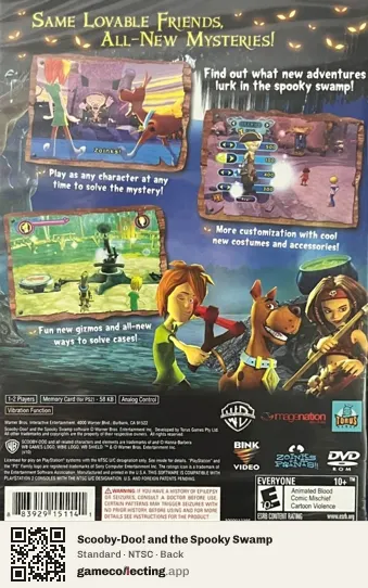 Scooby-Doo! and the Spooky Swamp PlayStation 2, NTSC box back