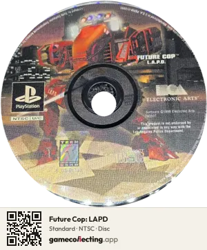 Future Cop: LAPD PlayStation, NTSC disc