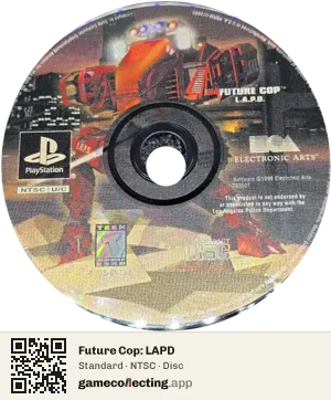 Future Cop: LAPD PlayStation, NTSC disc