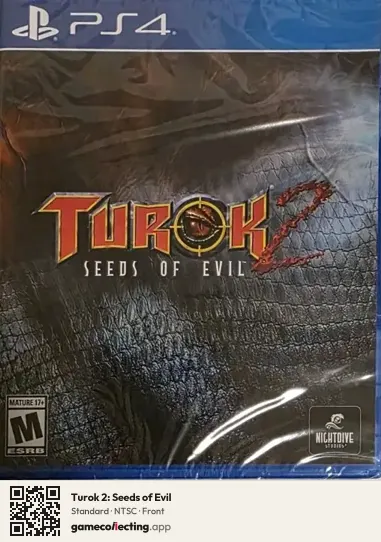 Turok 2: Seeds of Evil PlayStation 4, NTSC box front