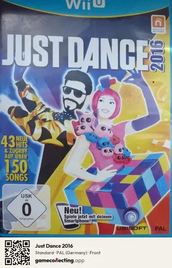 Just Dance 2016 Nintendo Wii U, Germany box front