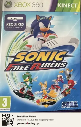 Sonic Free Riders Xbox 360, United Kingdom box front