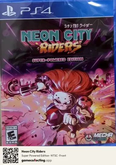 Neon City Riders PlayStation 4, NTSC box front