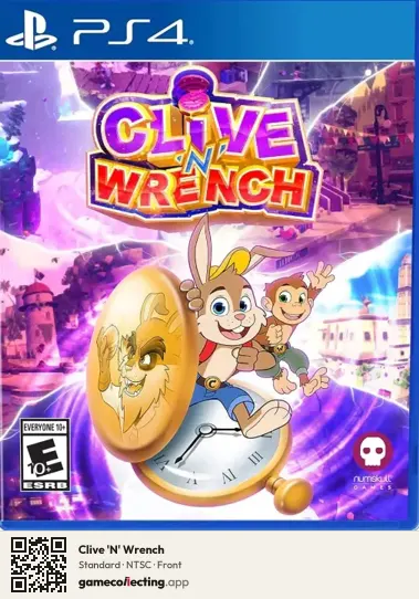 Clive 'N' Wrench PlayStation 4, NTSC box front
