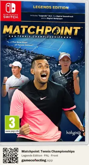 Matchpoint: Tennis Championships Nintendo Switch, PAL box front