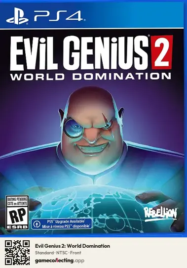 Evil Genius 2: World Domination PlayStation 4, NTSC box front
