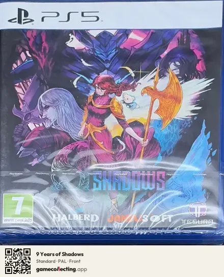 9 Years of Shadows PlayStation 5, PAL box front