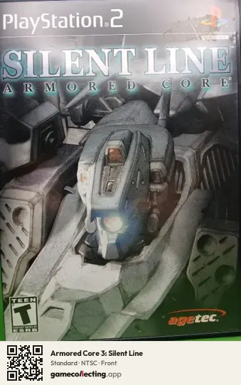 Armored Core 3: Silent Line PlayStation 2, NTSC box front