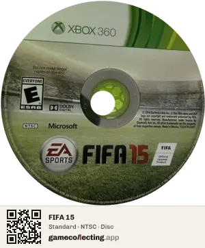 FIFA 15 Xbox 360, NTSC disc