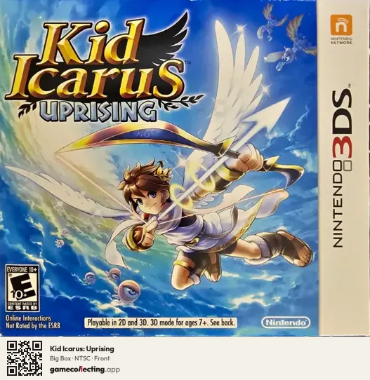 Kid Icarus: Uprising Nintendo 3DS, NTSC box front