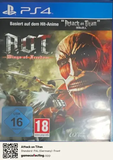 Attack on Titan PlayStation 4, Germany box front