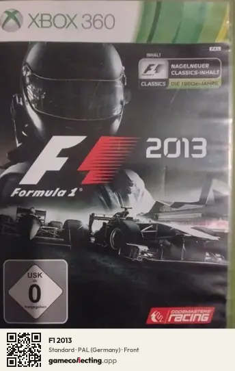 F1 2013 Xbox 360, Germany box front