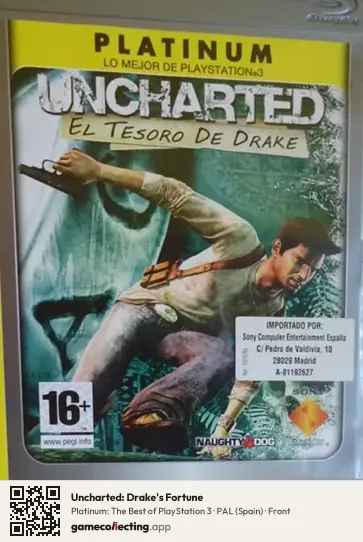 Uncharted: Drake's Fortune PlayStation 3, Spain box front