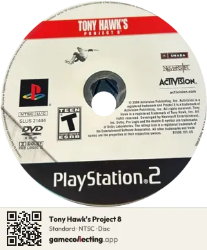 Tony Hawk's Project 8 PlayStation 2, NTSC disc