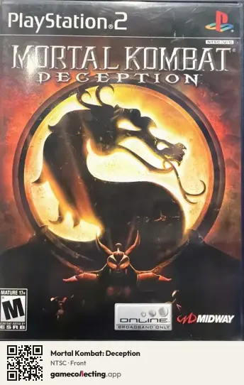 Mortal Kombat: Deception PlayStation 2, NTSC box front