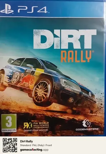 Dirt Rally PlayStation 4, Italy box front
