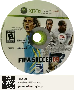 FIFA 09 Xbox 360, NTSC disc