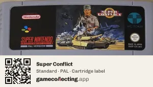 Super Conflict Super Nintendo Entertainment System, PAL cartridge label