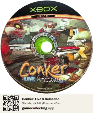 Conker: Live & Reloaded Xbox, PAL disc