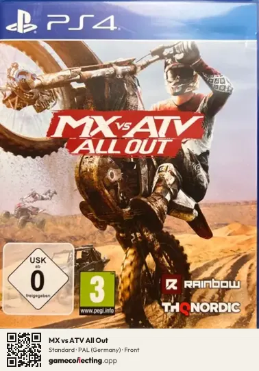 MX vs ATV All Out PlayStation 4, Germany box front
