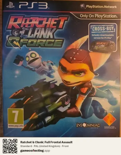 Ratchet & Clank: Full Frontal Assault PlayStation 3, United Kingdom box front