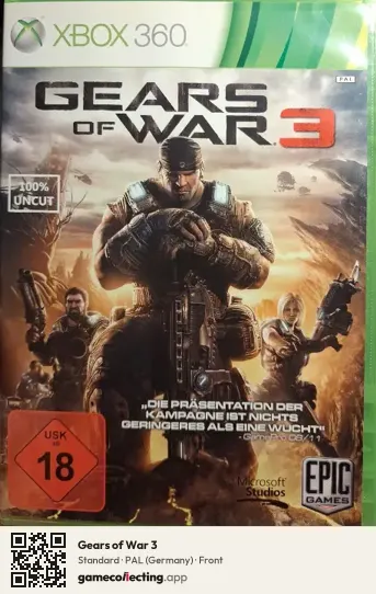 Gears of War 3 Xbox 360, Germany box front